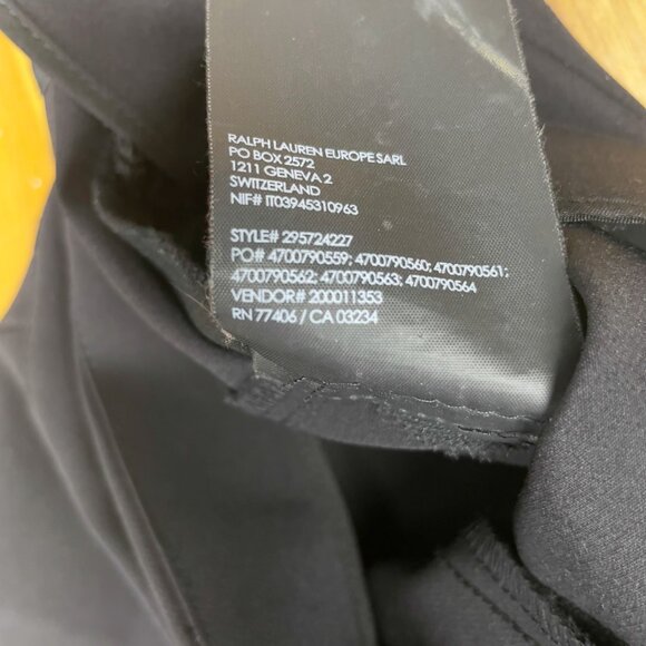 CLUB MONACO Stretch Pull on Hips and Hem Zip Black Trousers Size 2 - Picture 8 of 8